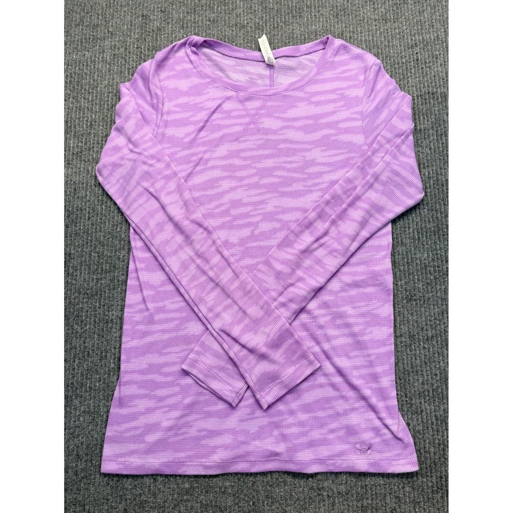 Under Armour Allseasongear Purple Space Dye Waffle Knit Long Sleeve Top Large